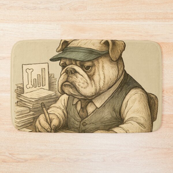 Item preview, Business Bulldog Funny  Animal illustration designed and sold by Shoot-The-Moon.