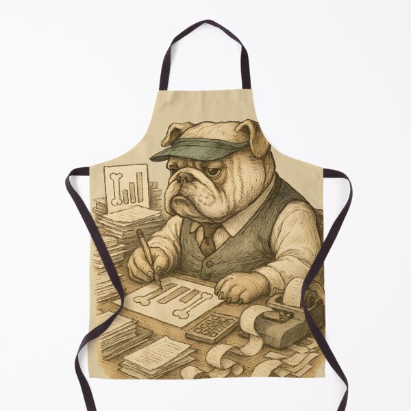 Item preview, Business Bulldog Funny Animal illustration designed and sold by Shoot-The-Moon.