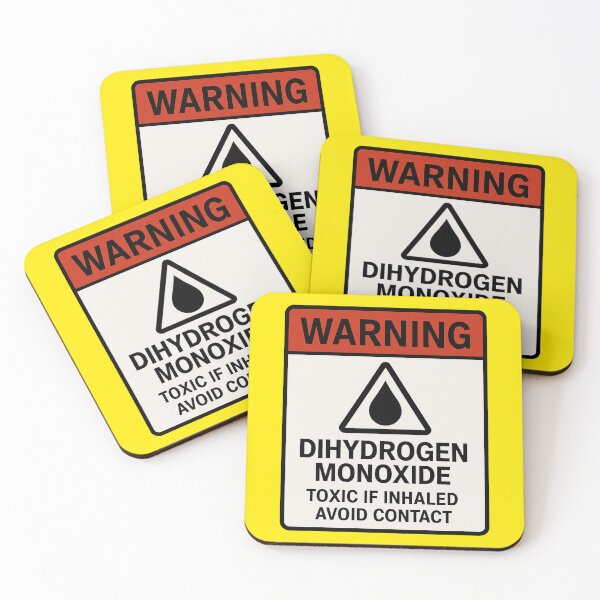 Item preview, Dihydrogen Monoxide Toxic Inhaled Warning Sign designed and sold by zzz888.