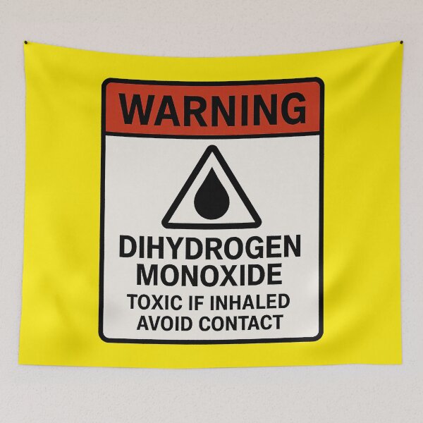 Item preview, Dihydrogen Monoxide Toxic Inhaled Warning Sign designed and sold by zzz888.