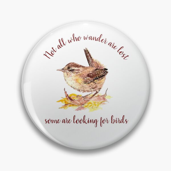 Item preview, Not All Who Wander Are Lost Wren Bird Art designed and sold by countrymouse.