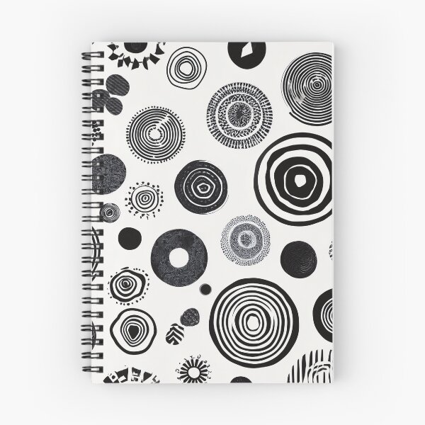 Item preview, Monochrome Orbit: Diverse Circular Pattern Art designed and sold by djovan.