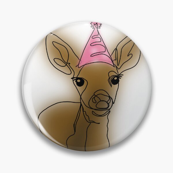 Item preview, Danielle the Festive Deer in a pink Party Hat – animalzinhats designed and sold by Ashley’sAnimalz.