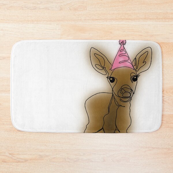 Item preview, Danielle the Festive Deer in a pink Party Hat – animalzinhats designed and sold by Ashley’sAnimalz.