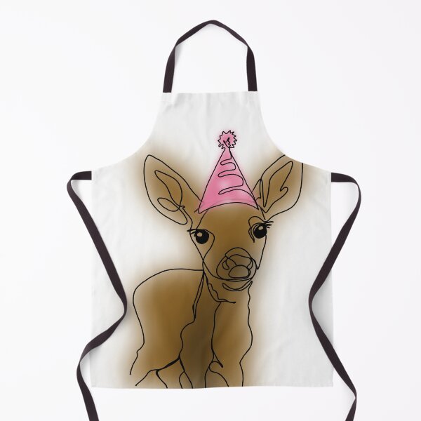 Item preview, Danielle the Festive Deer in a pink Party Hat – animalzinhats designed and sold by Ashley’sAnimalz.