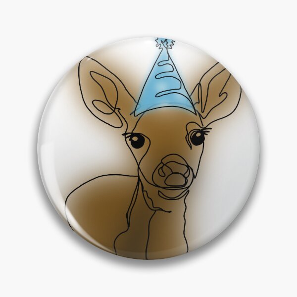 Item preview, Danielle the Festive Deer in a blue Party Hat – animalzinhats designed and sold by Ashley’sAnimalz.