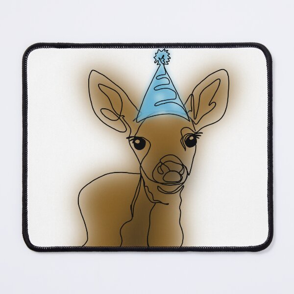 Item preview, Danielle the Festive Deer in a blue Party Hat – animalzinhats designed and sold by Ashley’sAnimalz.