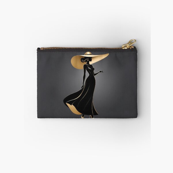 Item preview, Silueta dorada - Arte de mujer elegante con sombrero designed and sold by VA Design.