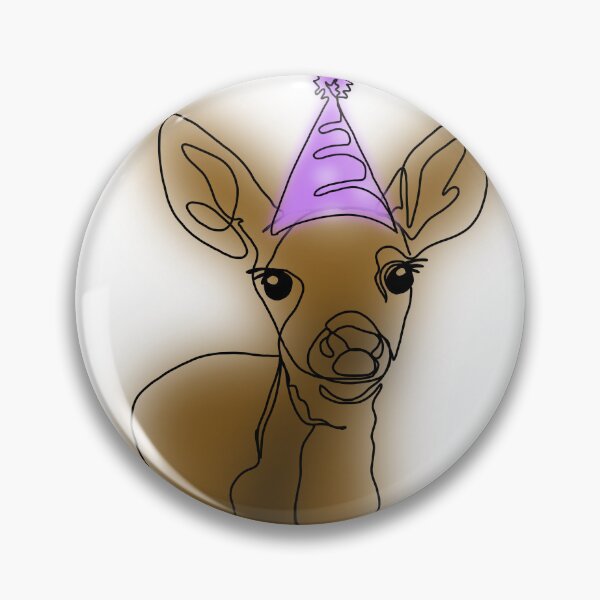 Item preview, Danielle the Festive Deer in a purple Party Hat – animalzinhats designed and sold by Ashley’sAnimalz.