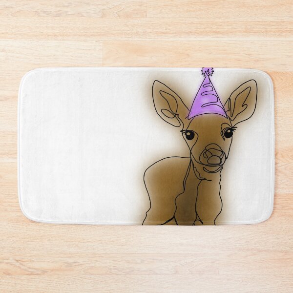 Item preview, Danielle the Festive Deer in a purple Party Hat – animalzinhats designed and sold by Ashley’sAnimalz.