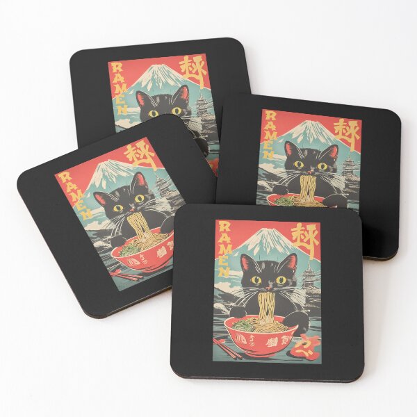 Item preview, Vintage Funny Cat Ramen Anime Cat Japanese Graphic designed and sold by chung2525.
