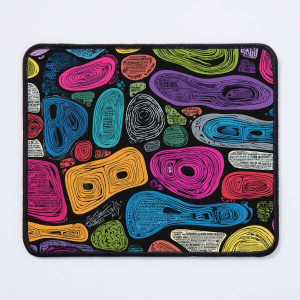Item preview, Neon Glyphs & Swirls - Vibrant Abstract Textures designed and sold by djovan.