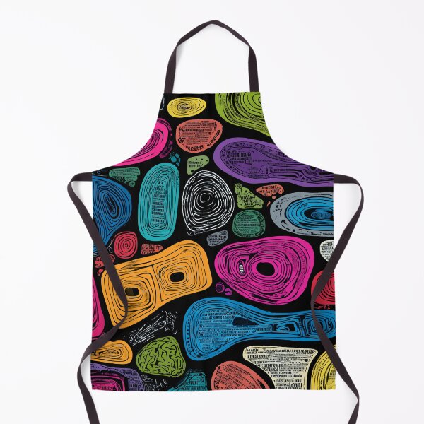 Item preview, Neon Glyphs & Swirls - Vibrant Abstract Textures designed and sold by djovan.