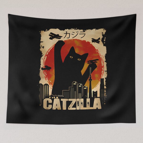 Item preview, Vintage Catzilla Tee - Funny Kitten And Cat designed and sold by chung2525.
