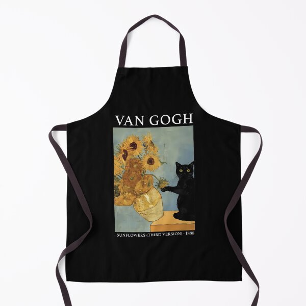 Item preview, Van Gogh Black Cat With Sunflowers Funny Cat designed and sold by chung2525.
