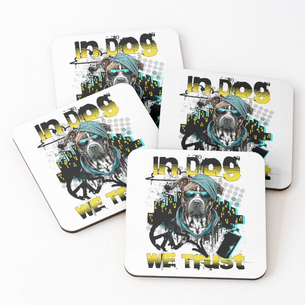 Item preview, In Dogs We Trust - Cool Urban Streetwear Dog Design designed and sold by RomeoSketches.