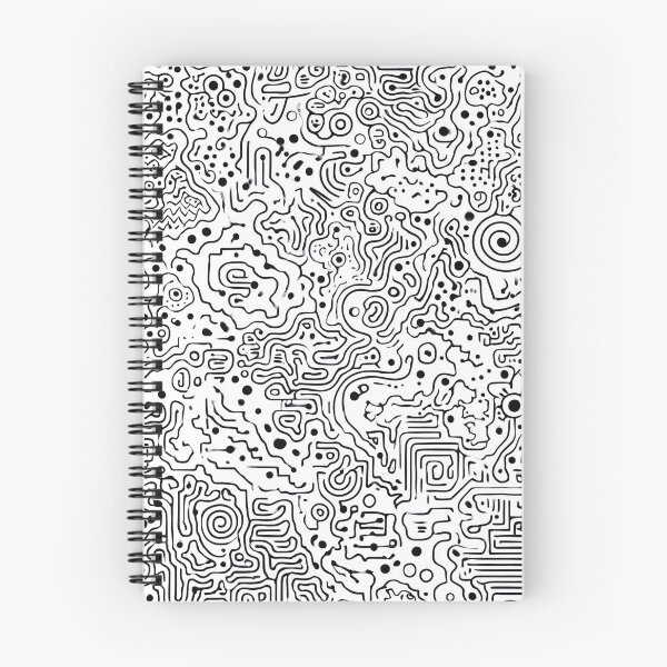 Item preview, Intricate Monochrome Maze - Abstract Pathways designed and sold by djovan.