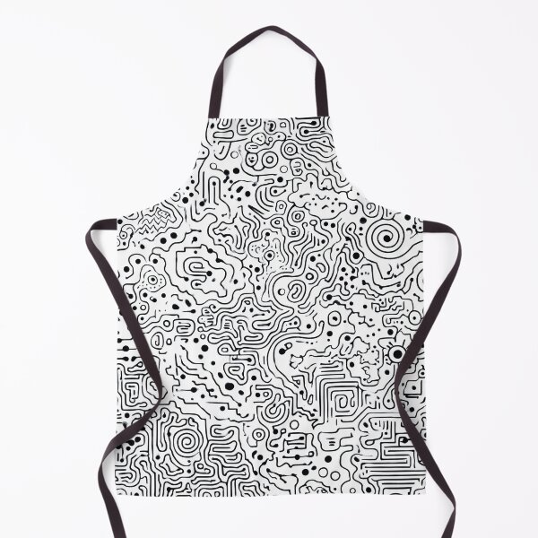 Item preview, Intricate Monochrome Maze - Abstract Pathways designed and sold by djovan.