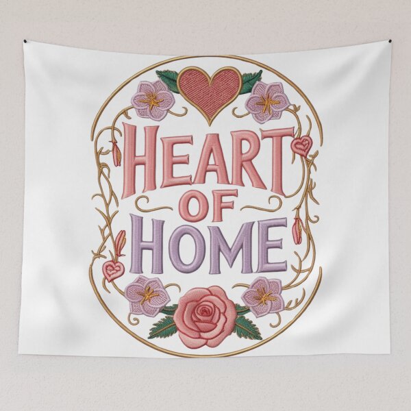 Item preview, Heart of Home Floral Embroidery Design designed and sold by ArtDesignTp.