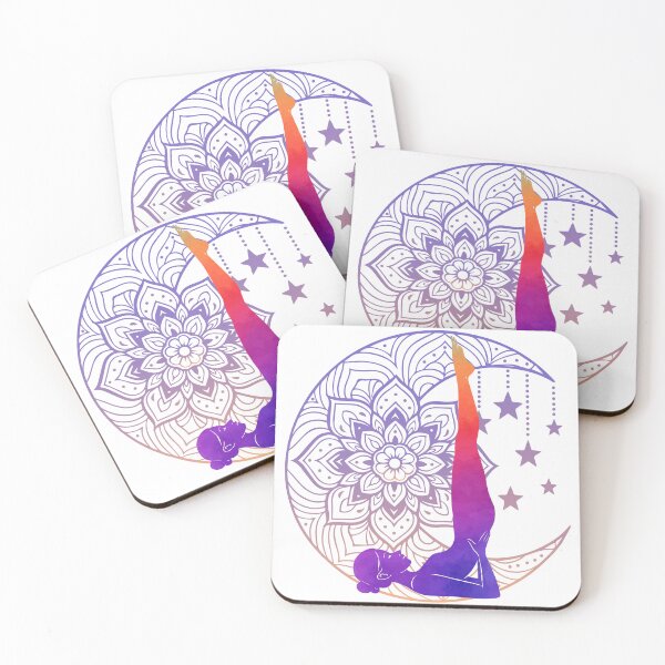 Item preview, Moonlight Balance – Yoga Pose & Mandala Design designed and sold by Lily's World.