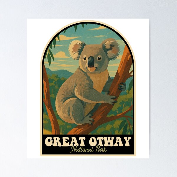 Item preview, Great Otway National Park Koala Vintage Australia designed and sold by JackCurtis1991.