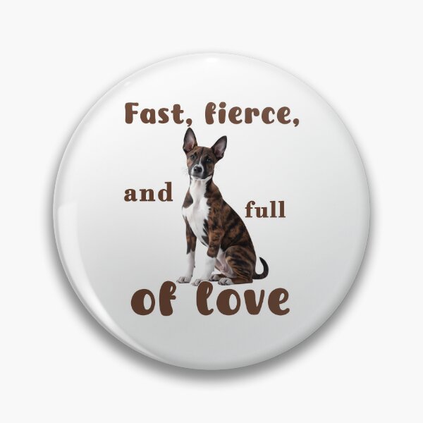 Item preview, Brindle Basenji – Fast, Fierce, and Full of Love designed and sold by Pawtraitvibes.