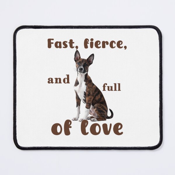Item preview, Brindle Basenji – Fast, Fierce, and Full of Love designed and sold by Pawtraitvibes.