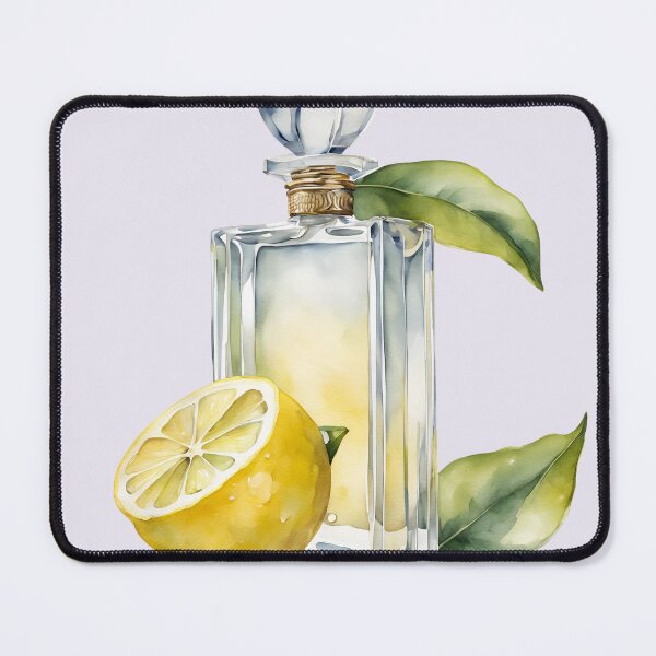 Item preview,   Perfume Bottle Watercolor, Lemon  Perfume, Lime Perfume, Paris, Purple Flowers,  Watercolor,  Hydrangea designed and sold by KolorellaS.