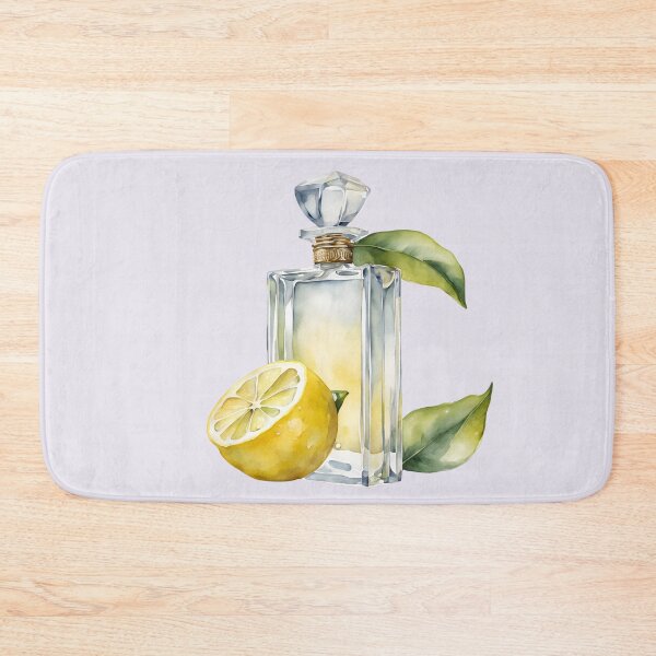 Item preview,   Perfume Bottle Watercolor, Lemon  Perfume, Lime Perfume, Paris, Purple Flowers,  Watercolor,  Hydrangea designed and sold by KolorellaS.