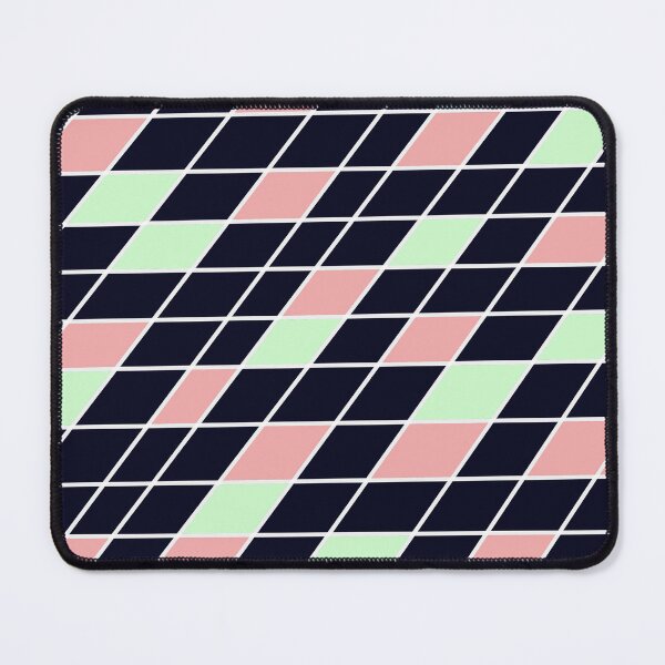 Item preview, Retro Pop Tiles – Diagonal Mint & Blush Geometric Pattern designed and sold by CreationbyNiki.