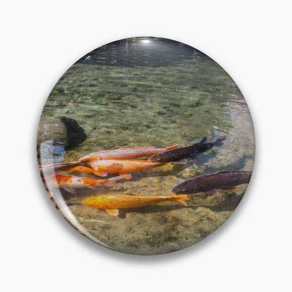 Item preview, Koi Fish in Waterwheel Pond at Hokuto Waterwheel Village Park, Yamanashi Japan designed and sold by Pix4Japan.