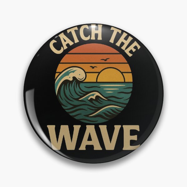 Item preview, Catch the wave retro vintage sunset ocean designed and sold by KTGim.