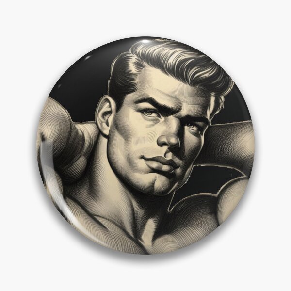 Item preview, 1940s Physique Hunks Muscle Power LGBTQ Gay Pride Graphic Design designed and sold by ItsAKinkThing.