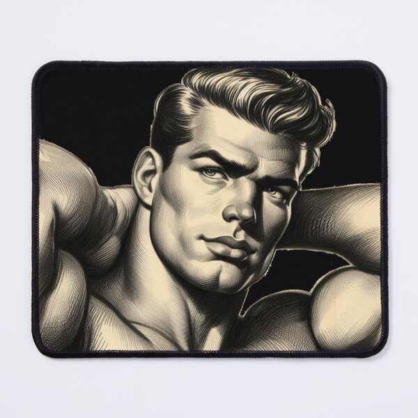 Item preview, 1940s Physique Hunks Muscle Power LGBTQ Gay Pride Graphic Design designed and sold by ItsAKinkThing.