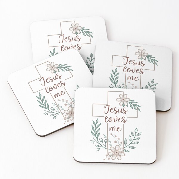 Item preview, Jesus Loves Me. Floral Christian, Floral Religious, Bible Verse designed and sold by LeeLooUA.