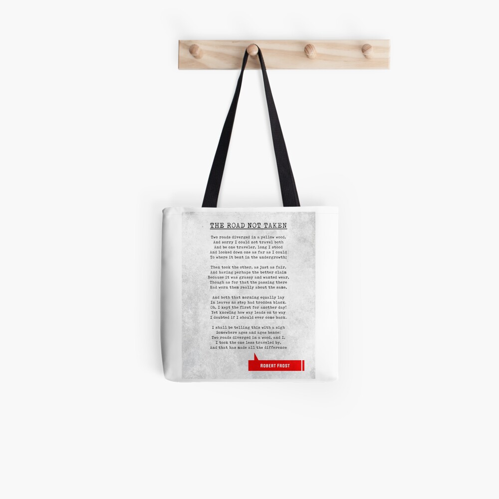 Robert Frost Zitate Die Strasse Nicht Genommen Literarische Zitate Buch Liebhaber Geschenke Schreibmaschinen Zitate Stofftasche Von Shrijit Redbubble