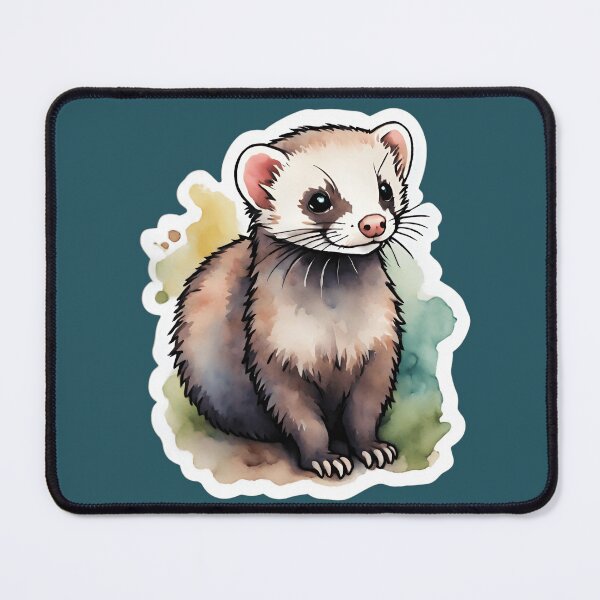 Item preview, Ferret Watercolor Sticker Style designed and sold by LDJBlank.