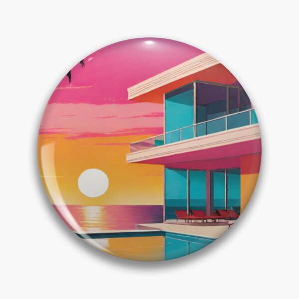 Item preview, Pop Art Beachfront Condo – Sunset Poolside Paradise designed and sold by GrizzlyCollective.