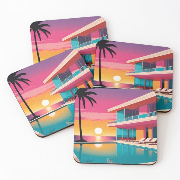 Item preview, Pop Art Beachfront Condo – Sunset Poolside Paradise designed and sold by GrizzlyCollective.