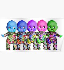 Tattooed Rainbow Kewpie Dolls Poster