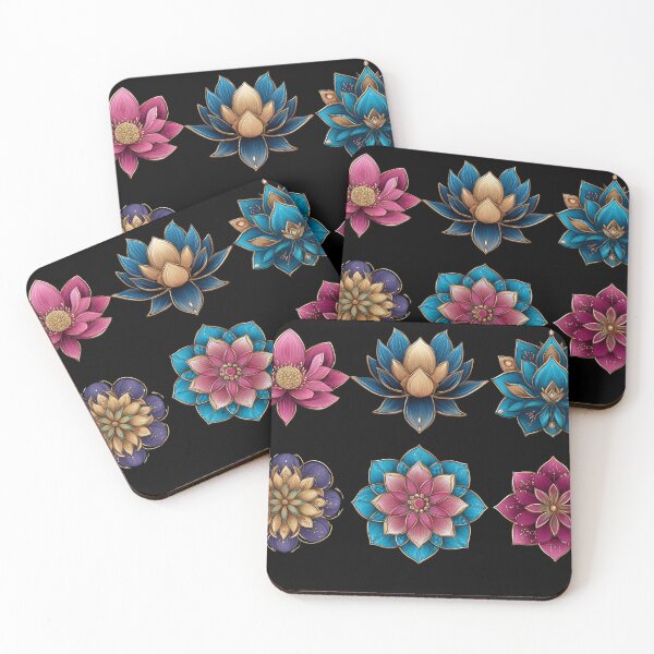 Item preview, Gilded Lotus Collection - Six Radiant Floral Designs designed and sold by djovan.