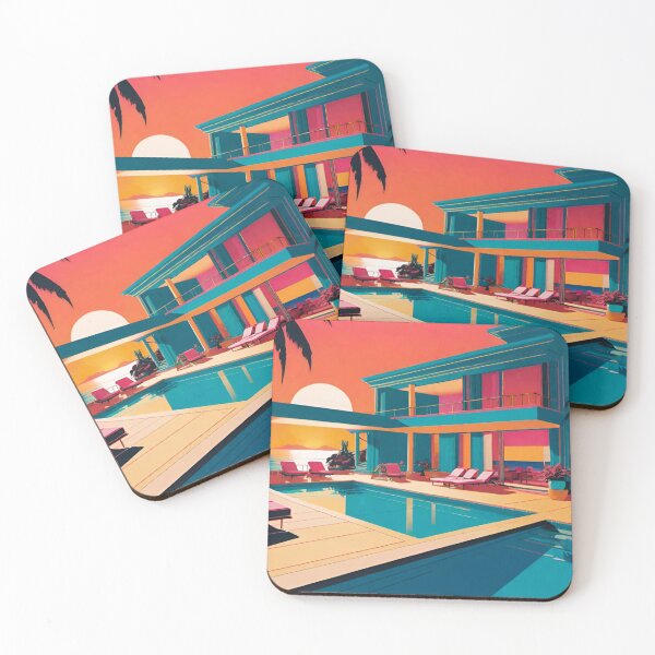 Item preview, Miami Sunset Condominium – Luxury Coastal Living Artwork designed and sold by GrizzlyCollective.