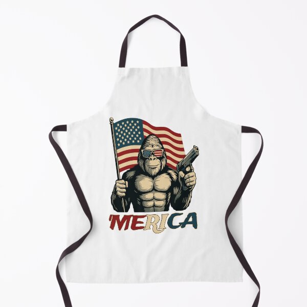 Item preview, MERICA Bigfoot Patriotic Flag designed and sold by Barefootprint.
