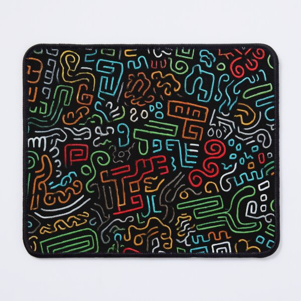Item preview, "Chromatic Glyphs - Vibrant Labyrinthine Lines" designed and sold by djovan.