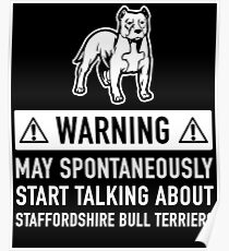 Staffordshire Bull Terrier Dog Lover Gift Poster