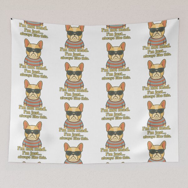 Item preview, Grumpy French Bulldog - I’m Not Mad Quote designed and sold by 奇0904.