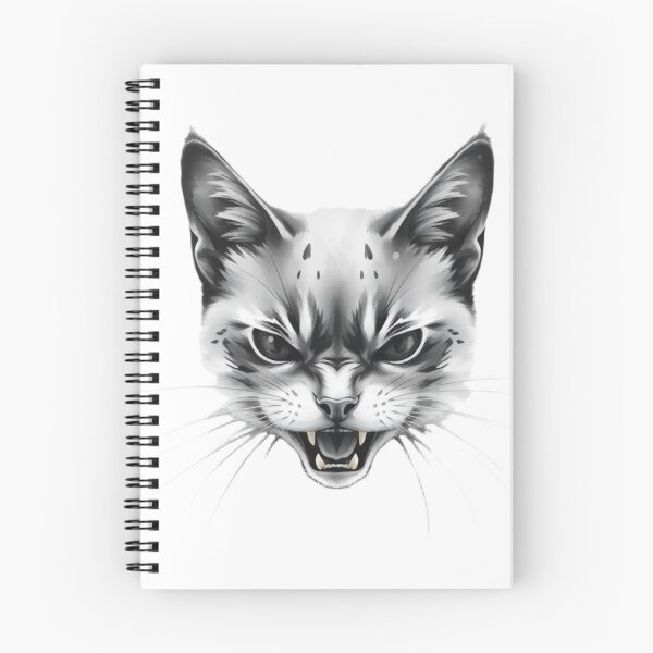 Item preview, "Feline Fury" – Monochrome Rage Art Print / Tee designed and sold by apoknight.