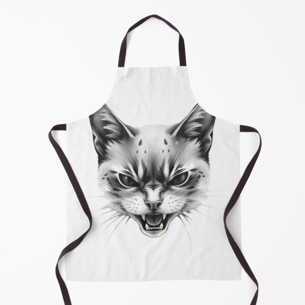 Item preview, "Feline Fury" – Monochrome Rage Art Print / Tee designed and sold by apoknight.
