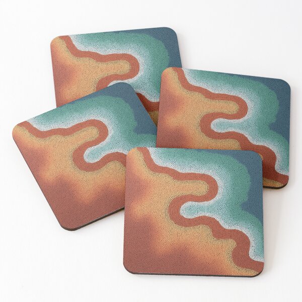 Item preview, Aboriginal Inspired Dot Art - Pinky Beach designed and sold by GrinGalore.