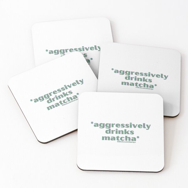 Item preview, *Aggressively drinks matcha*, v6b, sage\olive green | by @lilsboobthangs designed and sold by lilsboobthangs.